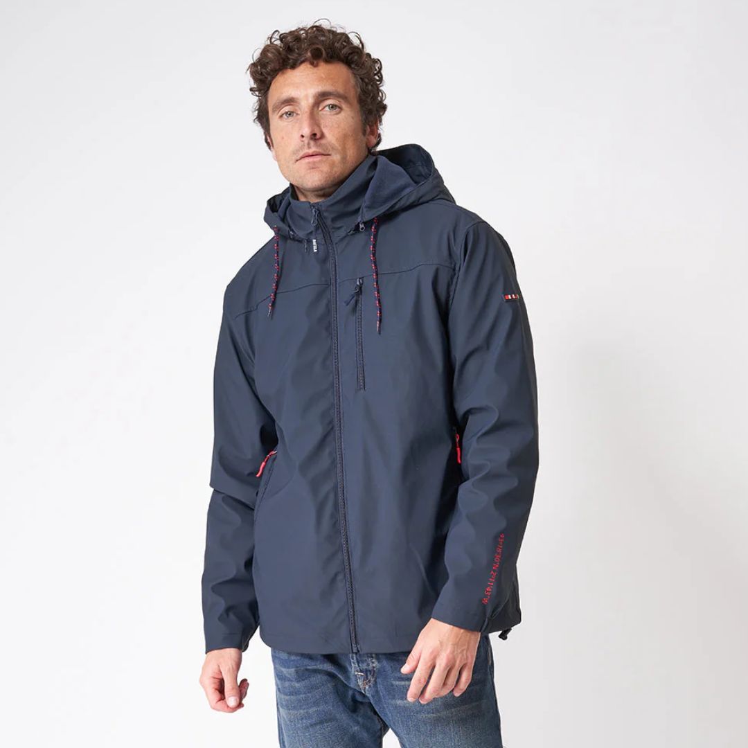 Chubasquero corto de hombre con forro polar