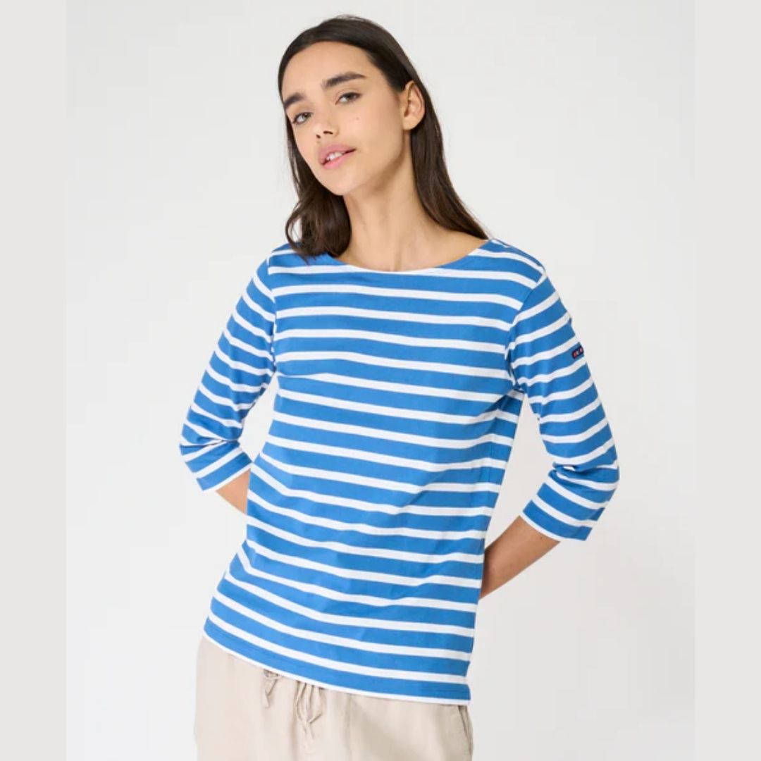 Camiseta de rayas mujer manga 3/4 - Imagen 5