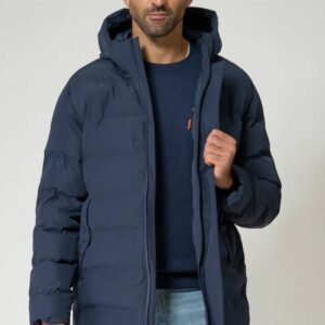 Chubasquero puffy hombre largo