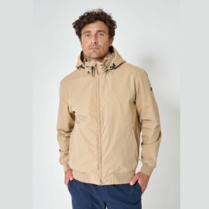 Cazadora impermeable de hombre con capucha