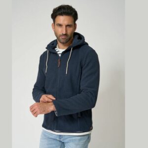 Chaqueta polar hombre con capucha
