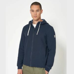 Sudadera abierta de punto interlock con capucha